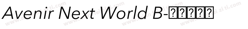 Avenir Next World B字体转换